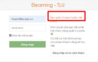 Hướng Dẫn Sử Dụng Hê Thống LMS Dành Cho Giảng Viên 4 Hình 1.4 Lấy lại mật khẩu