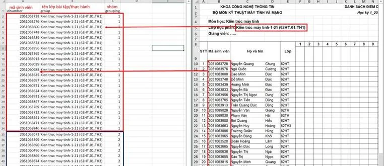 Hướng Dẫn Sử Dụng Hê Thống LMS Dành Cho Giảng Viên 9 Hình 3.1 Tạo file ghidanh.csv