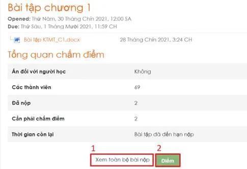Hướng Dẫn Sử Dụng Hê Thống LMS Dành Cho Giảng Viên 51 Hình 5.9 Chấm bài tập